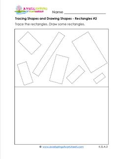 tracing shapes and drawing shapes - rectangles 2