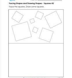 tracing shapes and drawing shapes - squares 2