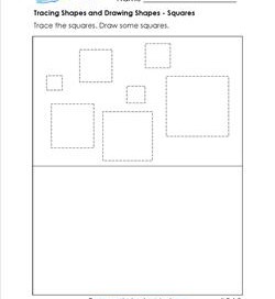 tracing shapes and drawing shapes - squares