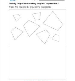 tracing shapes and drawing shapes - trapezoids 2