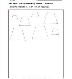 tracing shapes and drawing shapes - trapezoids