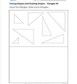 tracing shapes and drawing shapes - triangles 3