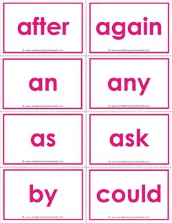 dolch sight word flash cards - first grade sight words flashcards