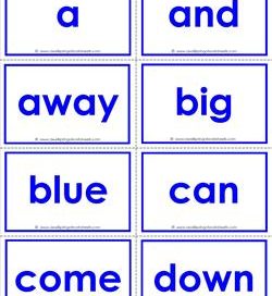 dolch sight word flash cards - pre-primer sight words flashcards