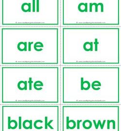 dolch sight word flash cards - primer - kindergarten sight words flashcards