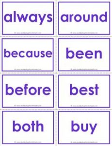 Dolch Sight Word Flash Cards Second Grade Color A Wellspring