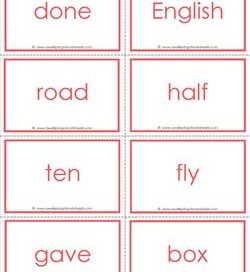 fry word flash cards - the fifth 100 - high frequency words flashcards