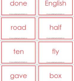 fry word flash cards - the fifth 100 - high frequency words flashcards