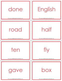 fry word flash cards - the fifth 100 - high frequency words flashcards