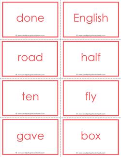 fry word flash cards - the fifth 100 - high frequency words flashcards