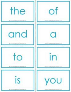 fry word flash cards - the first 100 - high frequency words flashcards