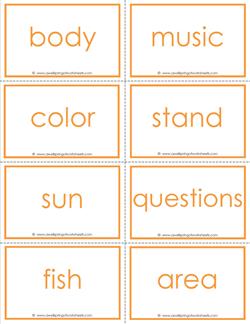 fry word flash cards - the fourth 100 - high frequency words flashcards