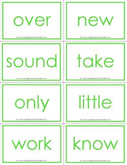 fry word flash cards - the second 100 - high frequency words flashcards