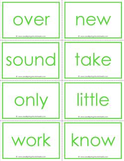 fry word flash cards - the second 100 - high frequency words flashcards