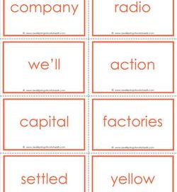 fry word flash cards - the tenth 100 - high frequency words flashcards