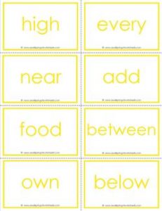 fry word flash cards - the third 100 - high frequency words flashcards