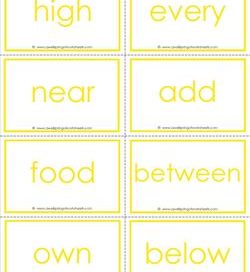 fry word flash cards - the third 100 - high frequency words flashcards