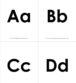 Printable Alphabet Flashcards - Uppercase and Lowercase Letters Flashcards