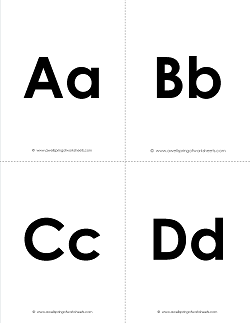 Printable Alphabet Flashcards - Uppercase and Lowercase Letters Flashcards