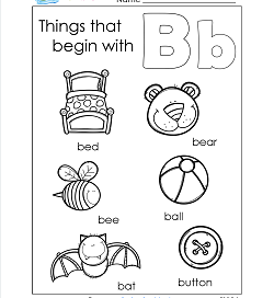 Things That Begin With B - Alphabet Printables