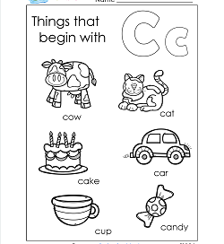 Things That Begin With C - Alphabet Printables