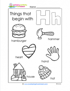 Things That Begin With H - Alphabet Printables