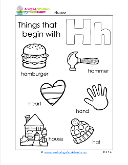 Things That Begin With H - Alphabet Printables