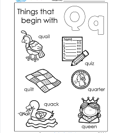Things that Begin with A-Z | A Wellspring of Worksheets
