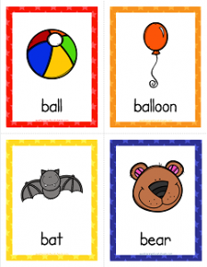 Things that Start with B Cards - Alphabet Printables | A Wellspring