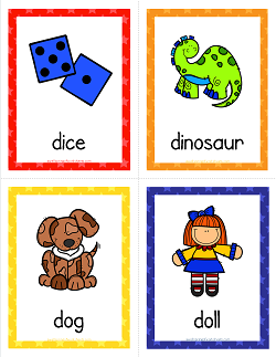 Things that Start with D Cards - Alphabet Printables