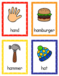 Things that Start with H Cards - Alphabet Printables