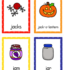 Things that Start with J Cards - Alphabet Printables