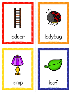 Things that Start with L Cards - Alphabet Printables