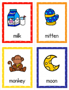 Things that Start with M Cards - Alphabet Printables