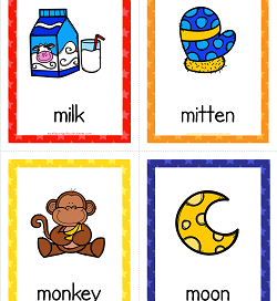 Things that Start with M Cards - Alphabet Printables