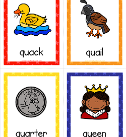 Things that Start with Q Cards - Alphabet Printables
