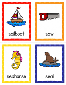 Things that Start with S Cards - Alphabet Printables