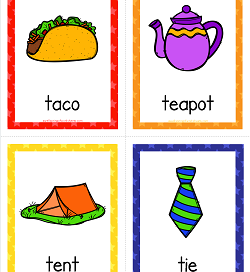 Things that Start with T Cards - Alphabet Printables
