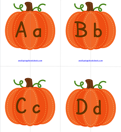 Matching Letters - Pumpkins | Alphabet Matching