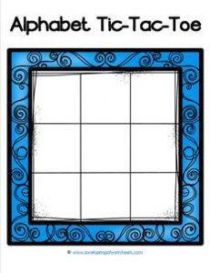 Alphabet Tic-Tac-Toe - Blue - Alphabet Games