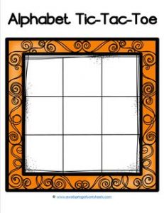 Alphabet Tic-Tac-Toe - Orange - Alphabet Games