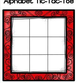 Alphabet Tic-Tac-Toe - Red - Alphabet Games