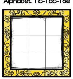 Alphabet Tic-Tac-Toe - Yellow - Alphabet Games