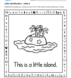 Letter Identification - Letter I - Kindergarten Alphabet Worksheets