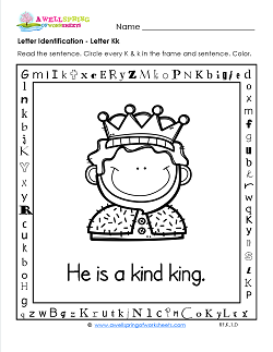 letter identification letter k worksheets alphabet worksheets