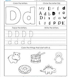 ABC Worksheets - Letter D - Alphabet Worksheets