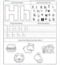 ABC Worksheets - Letter H - Alphabet Worksheets