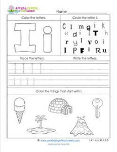 ABC Worksheets - Letter I - Alphabet Worksheets | A Wellspring