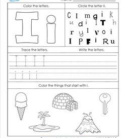 ABC Worksheets - Letter I - Alphabet Worksheets