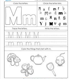ABC Worksheets - Letter M - Alphabet Worksheets